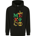 Symbols of Mexico Mens 80% Cotton Hoodie Black