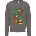Symbols of Mexico Mens Sweatshirt Jumper Charcoal