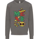 Symbols of Mexico Mens Sweatshirt Jumper Charcoal