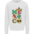 Symbols of Mexico Mens Sweatshirt Jumper White