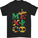 Symbols of Mexico Mens T-Shirt 100% Cotton Black