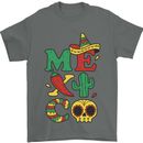Symbols of Mexico Mens T-Shirt 100% Cotton Charcoal