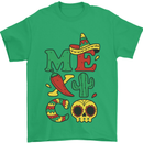 Symbols of Mexico Mens T-Shirt 100% Cotton Irish Green