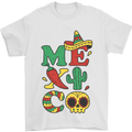 Symbols of Mexico Mens T-Shirt 100% Cotton White