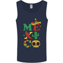 Symbols of Mexico Mens Vest Tank Top Navy Blue