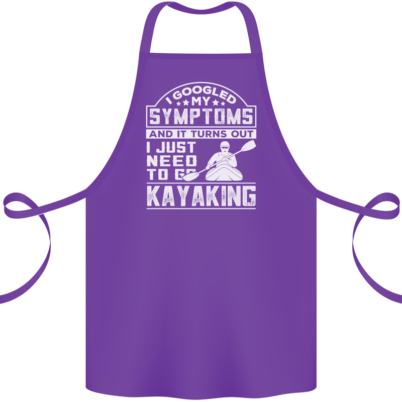 SymptomsJust Need to Go Kayaking Funny Cotton Apron 100% Organic Purple