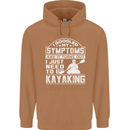 SymptomsJust Need to Go Kayaking Funny Mens 80% Cotton Hoodie Caramel Latte