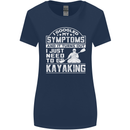 SymptomsJust Need to Go Kayaking Funny Womens Wider Cut T-Shirt Navy Blue