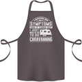 Symptoms Go Caravanning Caravan Funny Cotton Apron 100% Organic Dark Grey