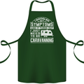 Symptoms Go Caravanning Caravan Funny Cotton Apron 100% Organic Forest Green