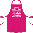 Symptoms Go Caravanning Caravan Funny Cotton Apron 100% Organic Pink