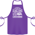 Symptoms Go Caravanning Caravan Funny Cotton Apron 100% Organic Purple