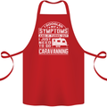 Symptoms Go Caravanning Caravan Funny Cotton Apron 100% Organic Red