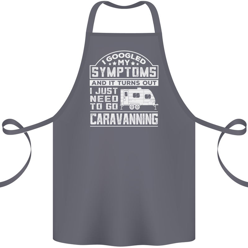 Symptoms Go Caravanning Caravan Funny Cotton Apron 100% Organic Steel