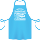 Symptoms Go Caravanning Caravan Funny Cotton Apron 100% Organic Turquoise