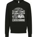 Symptoms Go Caravanning Caravan Funny Kids Sweatshirt Jumper Black