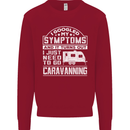 Symptoms Go Caravanning Caravan Funny Kids Sweatshirt Jumper Red