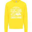 Symptoms Go Caravanning Caravan Funny Kids Sweatshirt Jumper Yellow