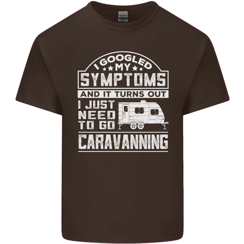 Symptoms Go Caravanning Caravan Funny Kids T-Shirt Childrens Chocolate