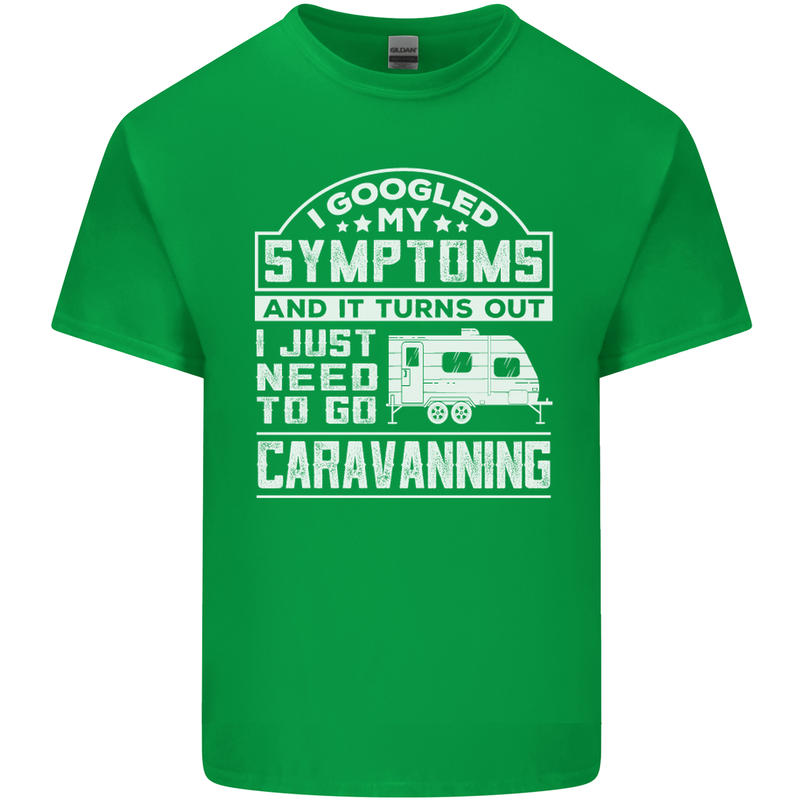 Symptoms Go Caravanning Caravan Funny Kids T-Shirt Childrens Irish Green