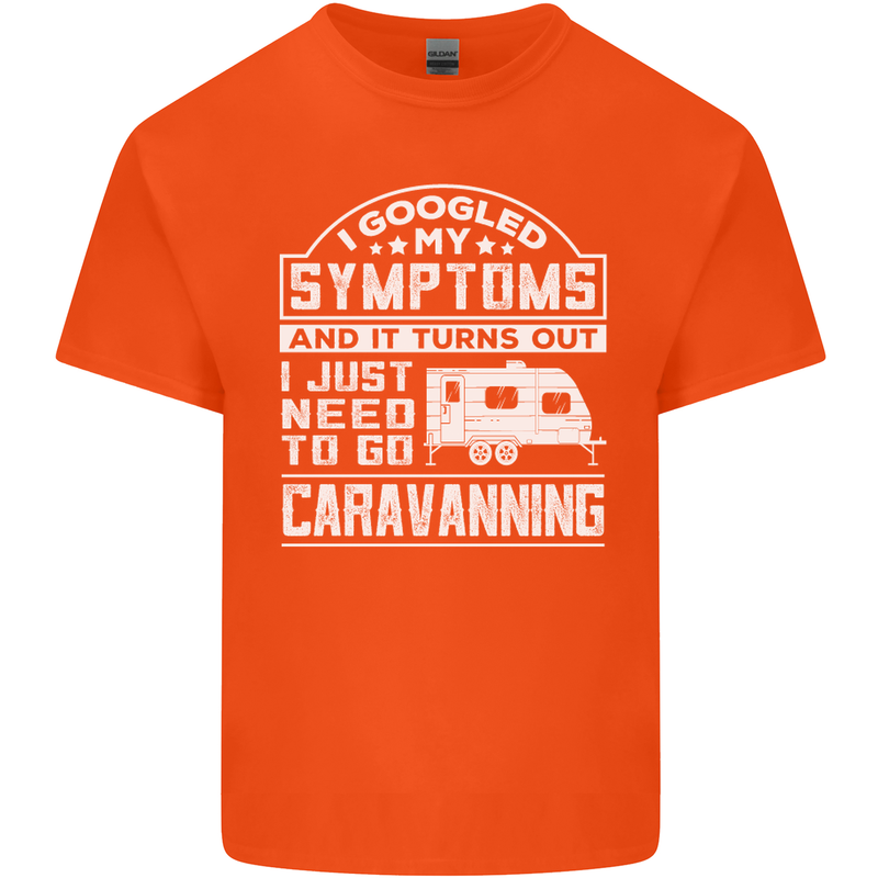 Symptoms Go Caravanning Caravan Funny Kids T-Shirt Childrens Orange