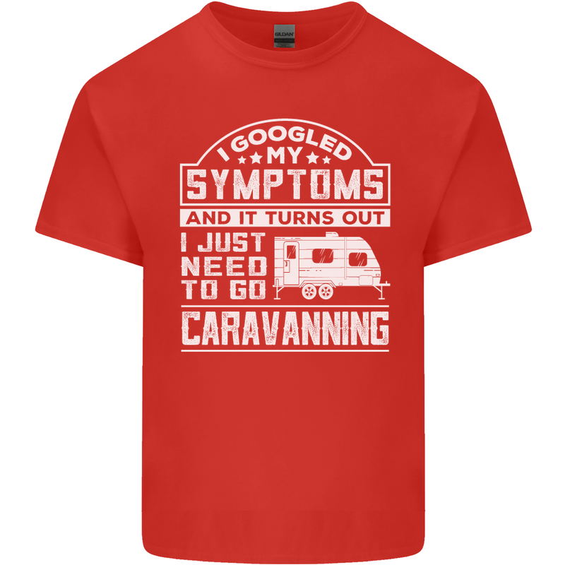 Symptoms Go Caravanning Caravan Funny Kids T-Shirt Childrens Red