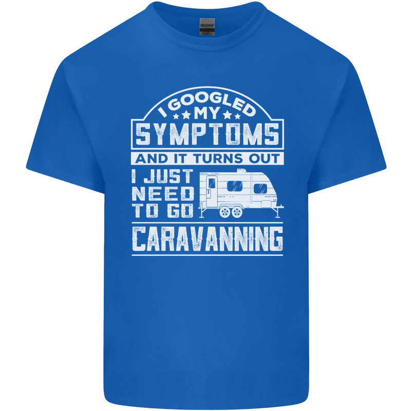 Symptoms Go Caravanning Caravan Funny Kids T-Shirt Childrens Royal Blue