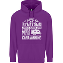 Symptoms Go Caravanning Caravan Funny Mens 80% Cotton Hoodie Purple