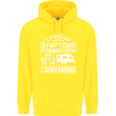 Symptoms Go Caravanning Caravan Funny Mens 80% Cotton Hoodie Yellow