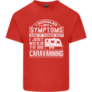 Symptoms Go Caravanning Caravan Funny Mens Cotton T-Shirt Tee Top Red