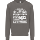 Symptoms Go Caravanning Caravan Funny Mens Sweatshirt Jumper Charcoal