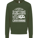 Symptoms Go Caravanning Caravan Funny Mens Sweatshirt Jumper Forest Green