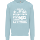 Symptoms Go Caravanning Caravan Funny Mens Sweatshirt Jumper Light Blue