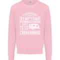 Symptoms Go Caravanning Caravan Funny Mens Sweatshirt Jumper Light Pink