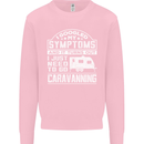 Symptoms Go Caravanning Caravan Funny Mens Sweatshirt Jumper Light Pink