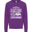 Symptoms Go Caravanning Caravan Funny Mens Sweatshirt Jumper Purple