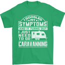 Symptoms Go Caravanning Caravan Funny Mens T-Shirt Cotton Gildan Irish Green