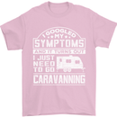 Symptoms Go Caravanning Caravan Funny Mens T-Shirt Cotton Gildan Light Pink