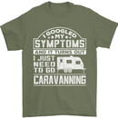 Symptoms Go Caravanning Caravan Funny Mens T-Shirt Cotton Gildan Military Green