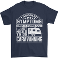 Symptoms Go Caravanning Caravan Funny Mens T-Shirt Cotton Gildan Navy Blue