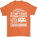 Symptoms Go Caravanning Caravan Funny Mens T-Shirt Cotton Gildan Orange