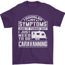 Symptoms Go Caravanning Caravan Funny Mens T-Shirt Cotton Gildan Purple