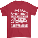 Symptoms Go Caravanning Caravan Funny Mens T-Shirt Cotton Gildan Red