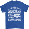 Symptoms Go Caravanning Caravan Funny Mens T-Shirt Cotton Gildan Royal Blue