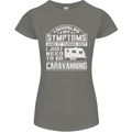 Symptoms Go Caravanning Caravan Funny Womens Petite Cut T-Shirt Charcoal
