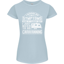 Symptoms Go Caravanning Caravan Funny Womens Petite Cut T-Shirt Light Blue