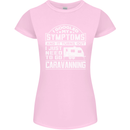Symptoms Go Caravanning Caravan Funny Womens Petite Cut T-Shirt Light Pink