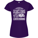 Symptoms Go Caravanning Caravan Funny Womens Petite Cut T-Shirt Purple