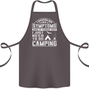 Symptoms I Just Need to Go Camping Funny Cotton Apron 100% Organic Dark Grey
