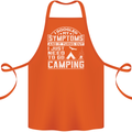 Symptoms I Just Need to Go Camping Funny Cotton Apron 100% Organic Orange